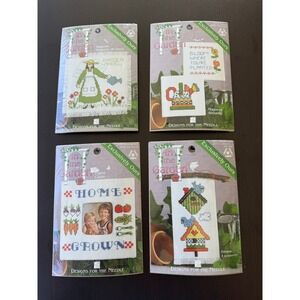 Designs For The Needle Cross Stitch Kits LOT OF 4 In The Garden Vintage 1996 NEW
